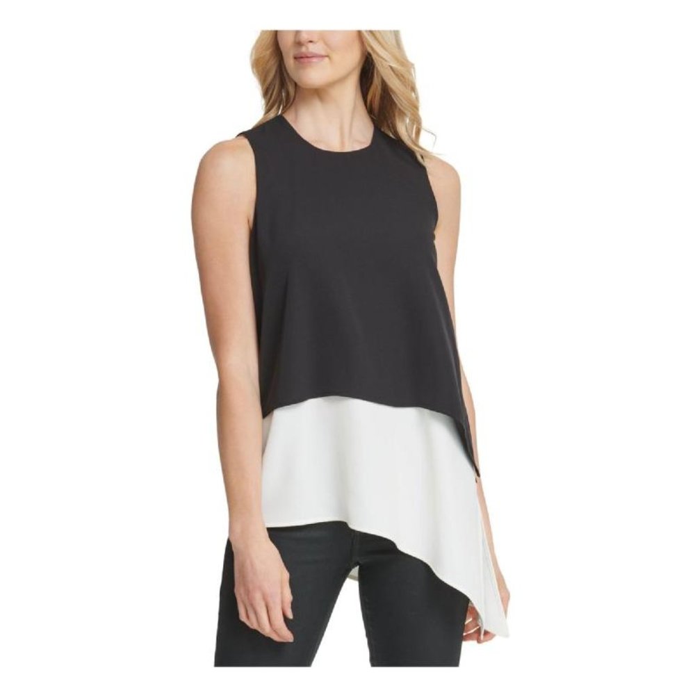 DKNY Women's Sleeveless Asymmetric Top